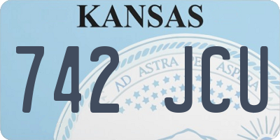 KS license plate 742JCU