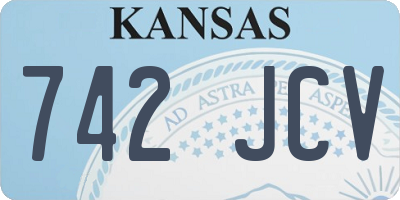 KS license plate 742JCV