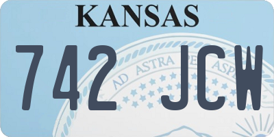 KS license plate 742JCW