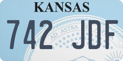 KS license plate 742JDF