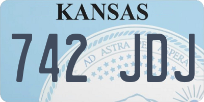 KS license plate 742JDJ