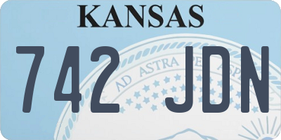 KS license plate 742JDN