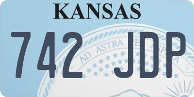 KS license plate 742JDP