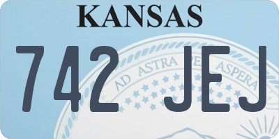 KS license plate 742JEJ