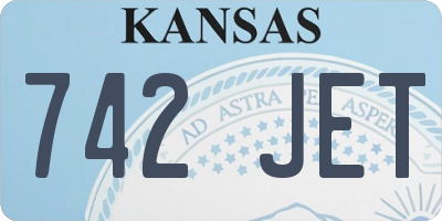 KS license plate 742JET