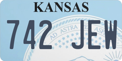 KS license plate 742JEW