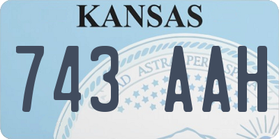 KS license plate 743AAH