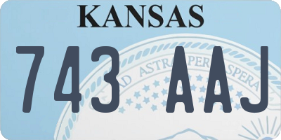 KS license plate 743AAJ