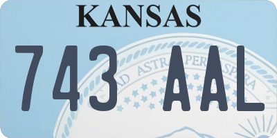 KS license plate 743AAL