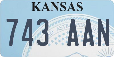KS license plate 743AAN