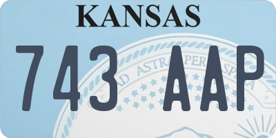 KS license plate 743AAP