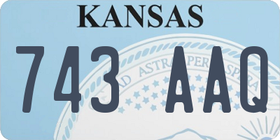 KS license plate 743AAQ