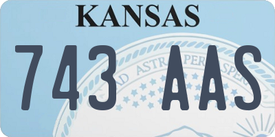 KS license plate 743AAS