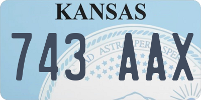 KS license plate 743AAX