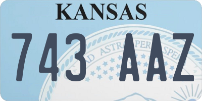 KS license plate 743AAZ