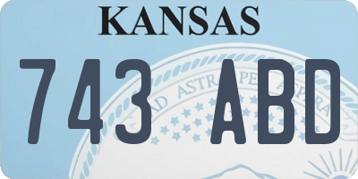 KS license plate 743ABD