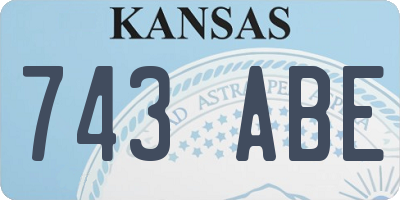 KS license plate 743ABE