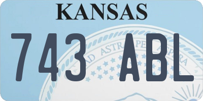 KS license plate 743ABL