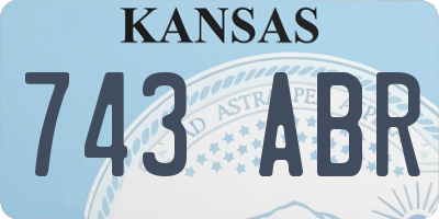 KS license plate 743ABR