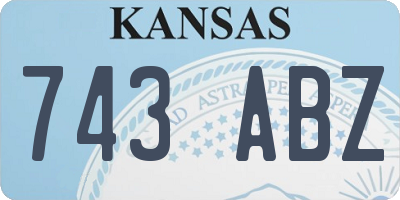 KS license plate 743ABZ