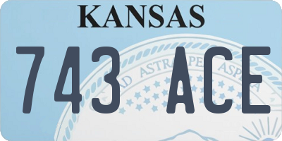 KS license plate 743ACE
