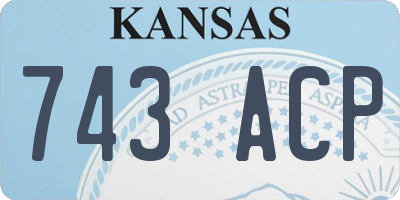 KS license plate 743ACP