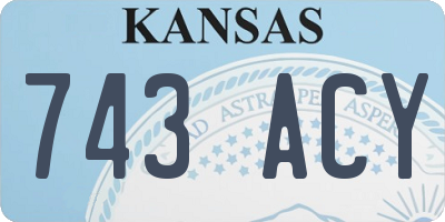KS license plate 743ACY