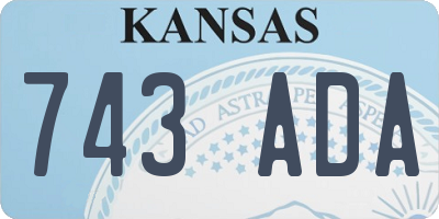 KS license plate 743ADA