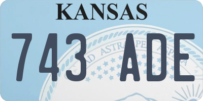 KS license plate 743ADE