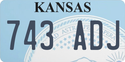 KS license plate 743ADJ