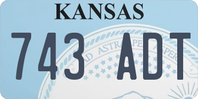 KS license plate 743ADT