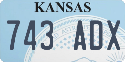 KS license plate 743ADX