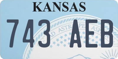 KS license plate 743AEB