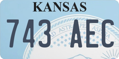 KS license plate 743AEC