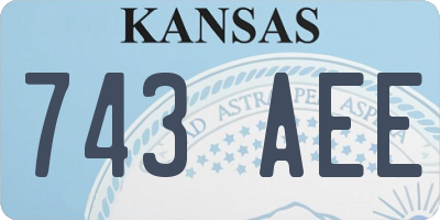 KS license plate 743AEE