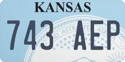 KS license plate 743AEP