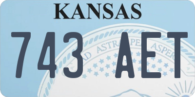 KS license plate 743AET