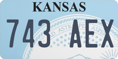 KS license plate 743AEX