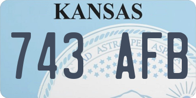KS license plate 743AFB