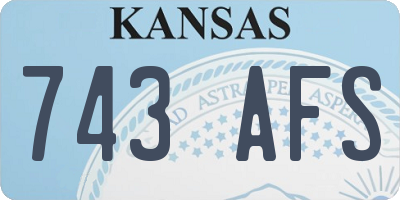 KS license plate 743AFS