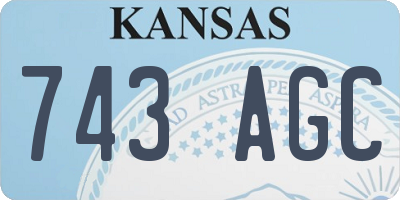 KS license plate 743AGC