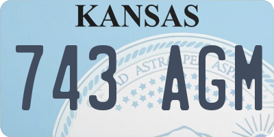 KS license plate 743AGM