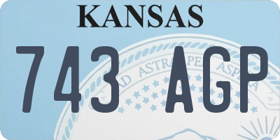 KS license plate 743AGP