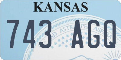 KS license plate 743AGQ
