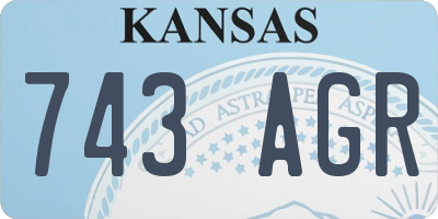 KS license plate 743AGR