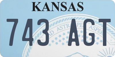 KS license plate 743AGT