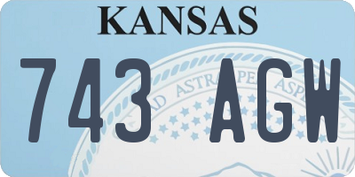KS license plate 743AGW