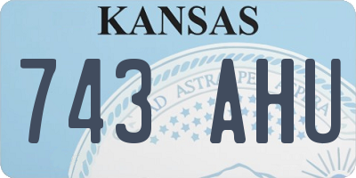 KS license plate 743AHU