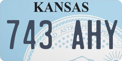 KS license plate 743AHY