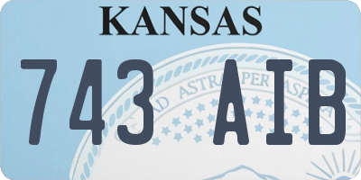 KS license plate 743AIB